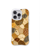 PhoneCasing best iPhone 15 pro max case for vintage style, gold sand puzzle mark tapestry design by Aurelia Wilden, slim protective phone case.