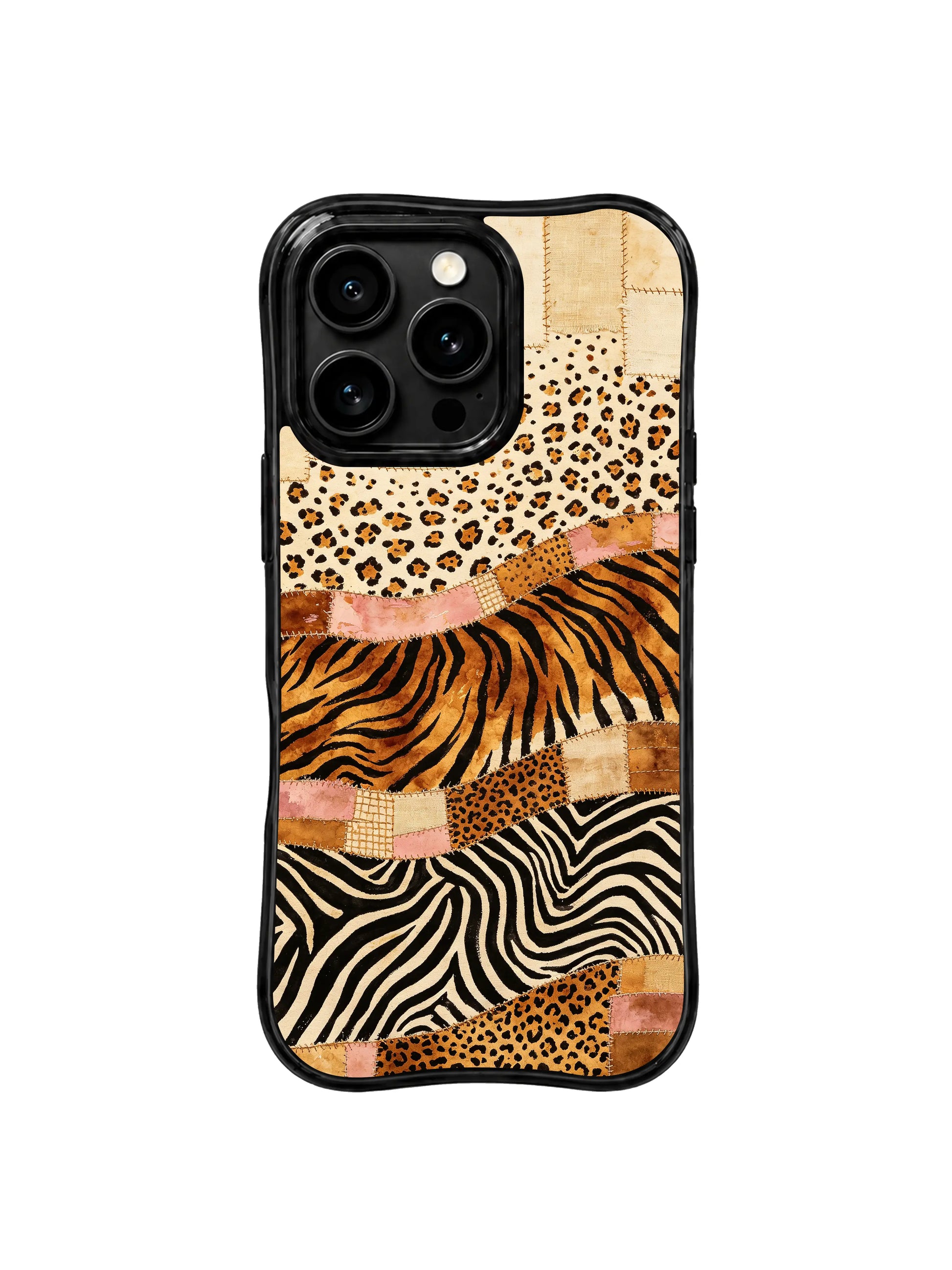 PhoneCasing best iPhone 15 pro max case for western vintage style, bronze tiger weave design by Aurelia Wilden, slim protective phone case.