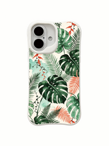 Canlı botanik görselli iPhone 16 kılıfı