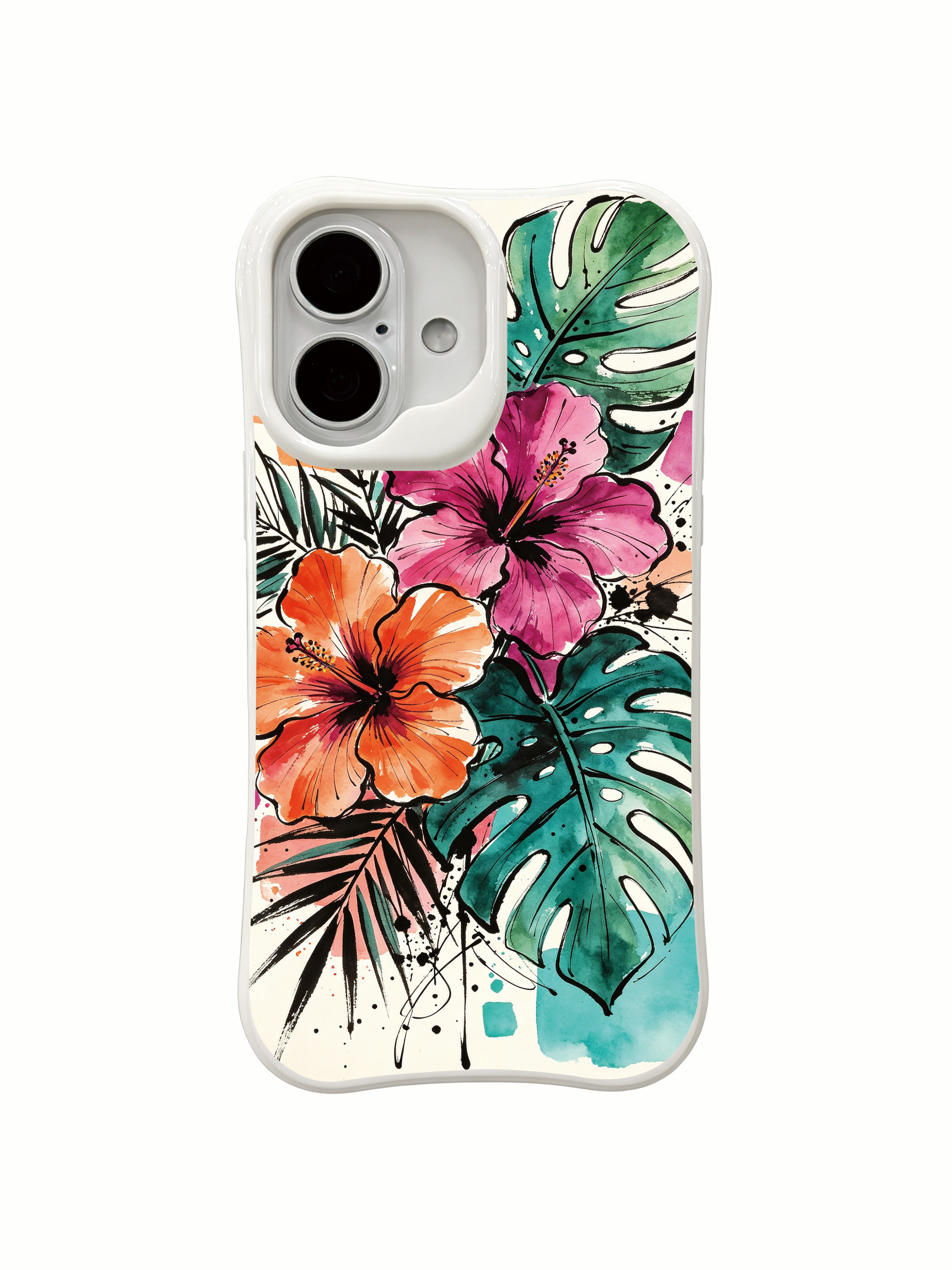 PhoneCasing bold hue botanical iPhone 16 Case modern art crafted in California
