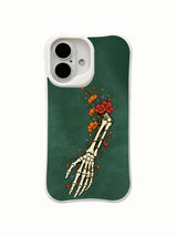 PhoneCasing bold black outline vintage tattoo sketch iPhone 16 Case, premium UV-printed wearable art durable iPhone 16 casing made in California