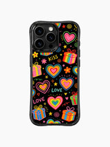 Bold Neon Love Memo Doodle görseli içeren iPhone 13 Pro Max kılıfı