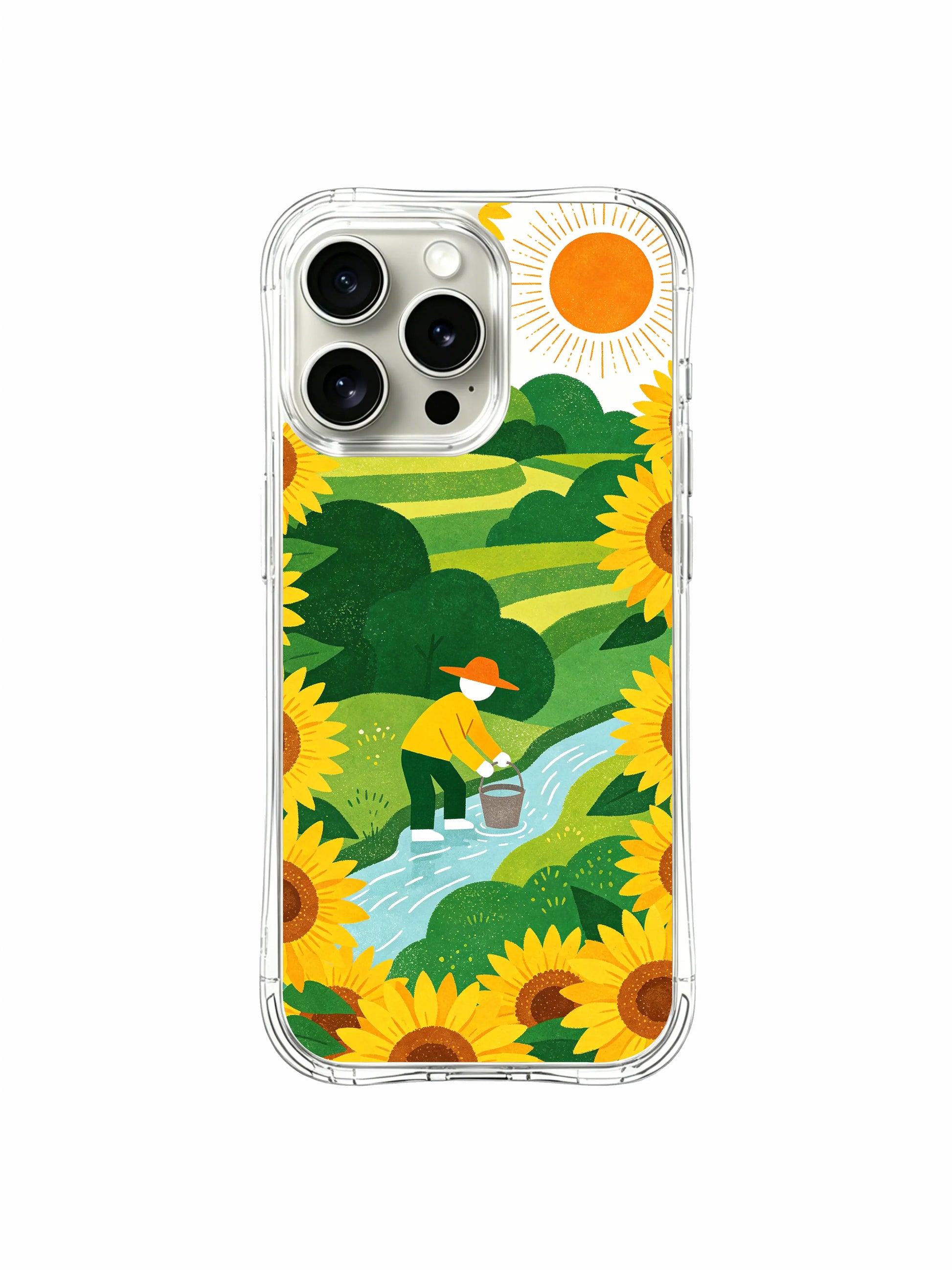 PhoneCasing Botanical Sunflower iPhone 15 Pro Max Case, stylish graphic luxury cover
