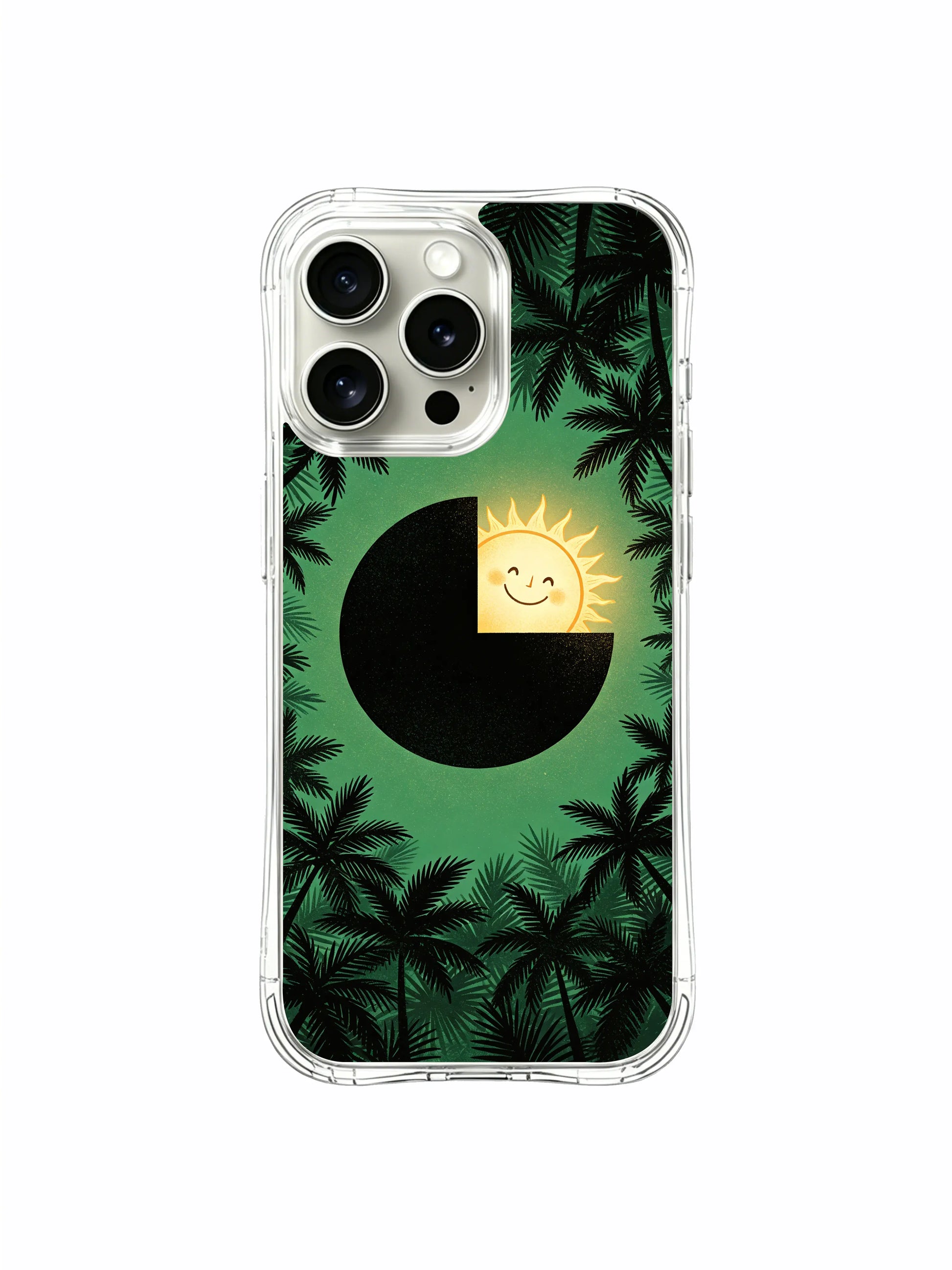 PhoneCasing Botanical Sunset Circle iPhone 15 Pro Max Case, stylish graphic luxury cover