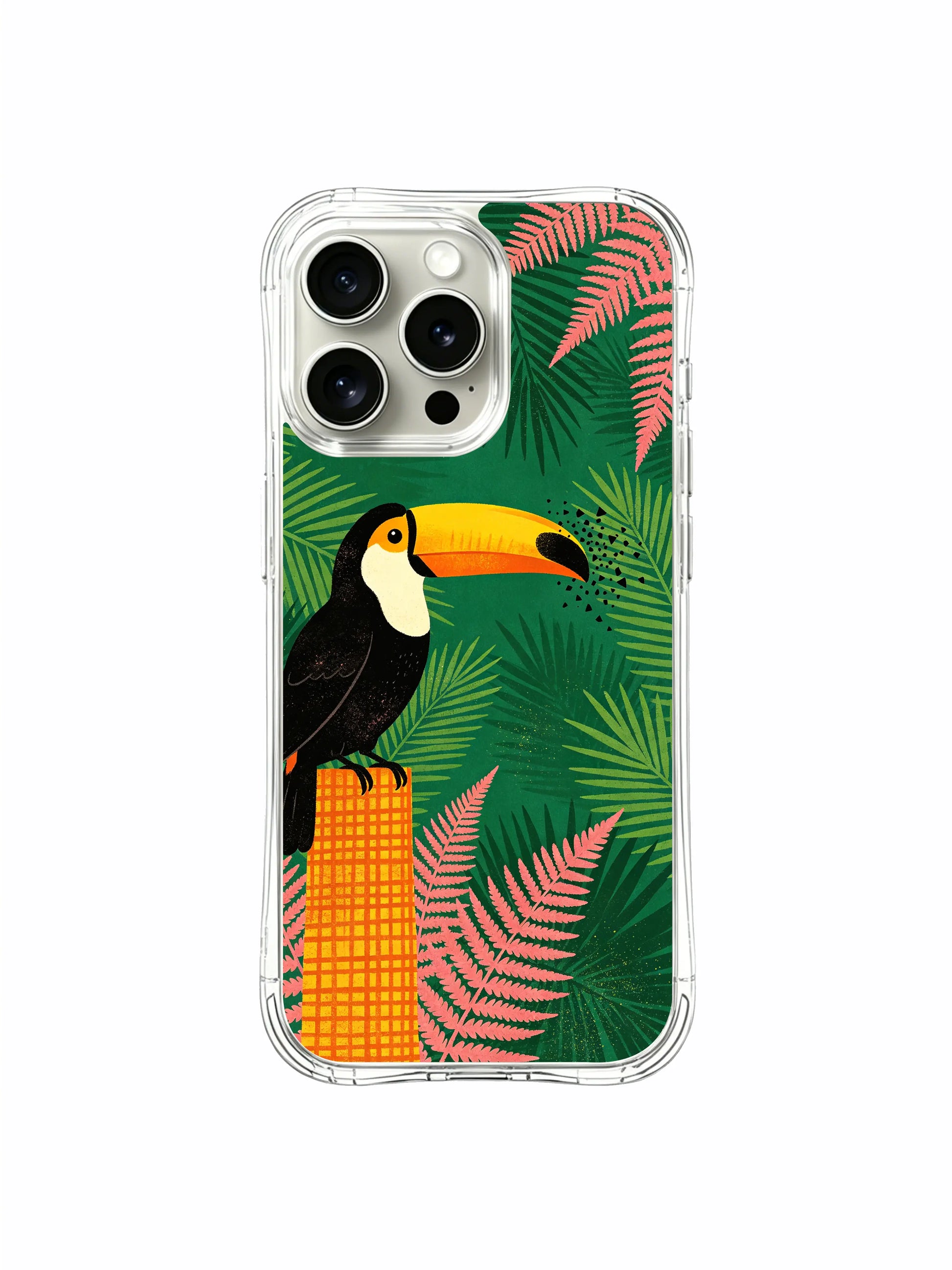 PhoneCasing Botanical Toucan iPhone 15 Pro Max Case, stylish graphic luxury cover