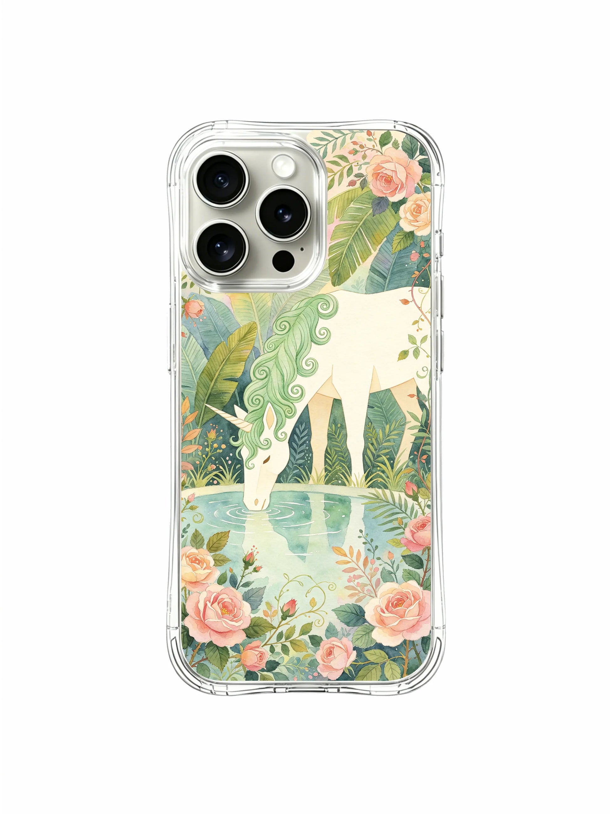 PhoneCasing Botanical Unicorn iPhone 15 Pro Max Case, stylish graphic luxury cover
