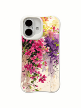 Bougainvillea illustration on an iPhone 16 case