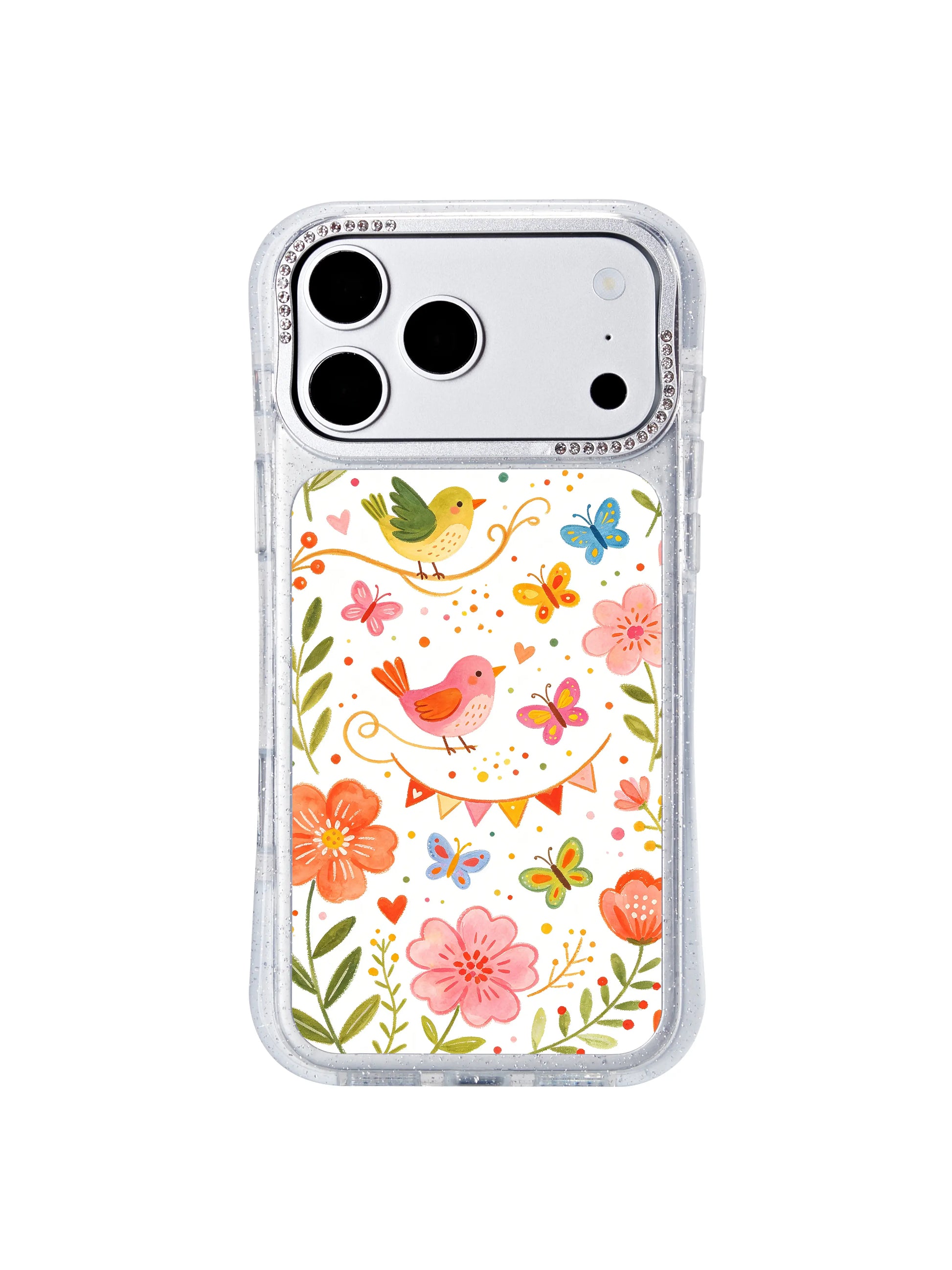 PhoneCasing luminous joyful celebration aesthetic iphone 17 pro Max casing, airy confetti dotted swirls and subtle mini heart party accents, delivering warm uplifting vibes for everyday tech carry.