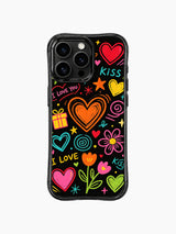 Blackboard Crush pattern içeren iPhone 13 Pro Max kılıfı