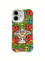 PhoneCasing bright space afternoon tea iPhone 16 Plus Case, vivid hand-drawn artwork, durable and well-crafted in California.