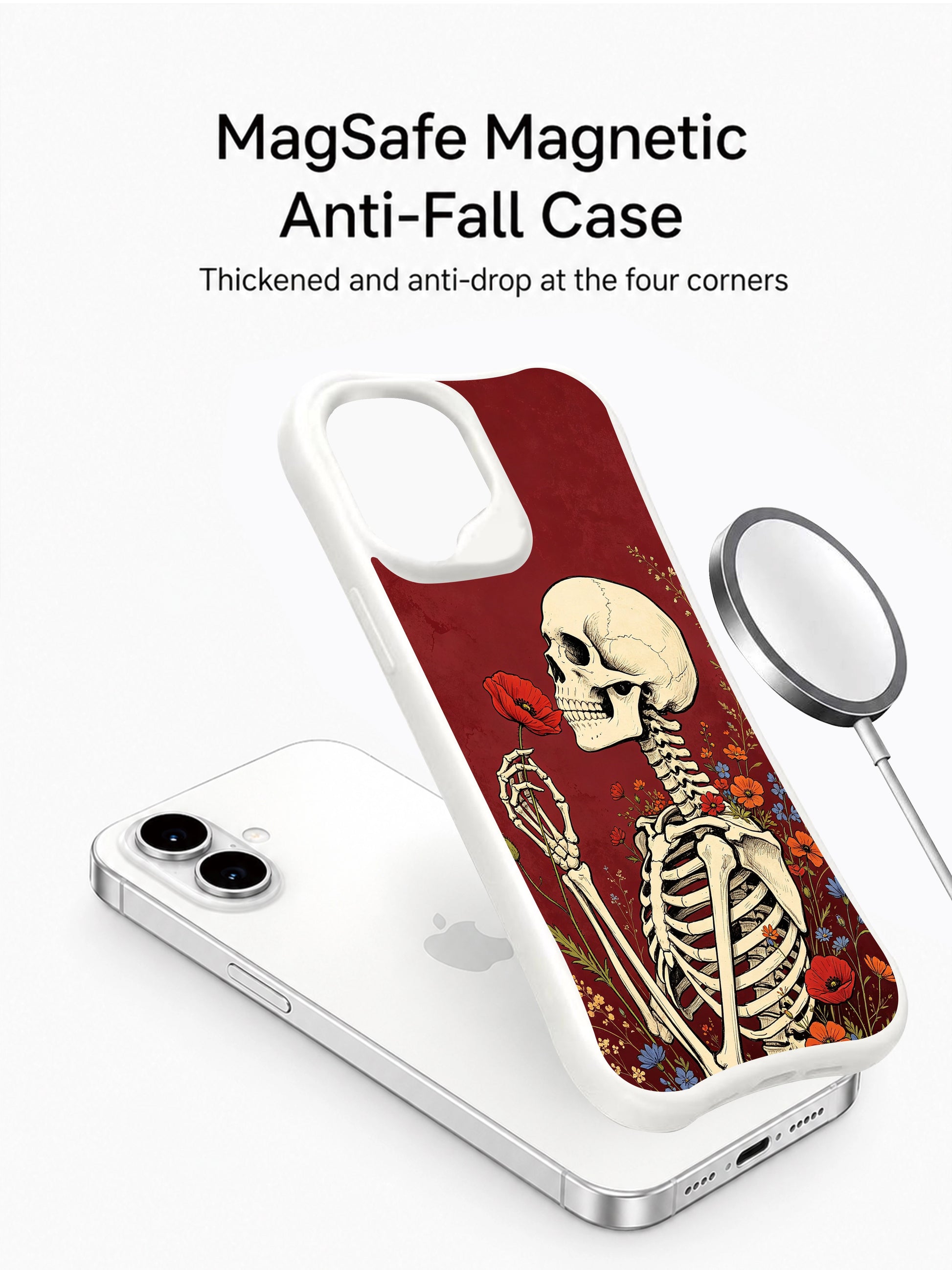 PhoneCasing burgundy aged textured background iPhone 16 Case, limited-edition exclusive artist illustrated durable iPhone 16 casing