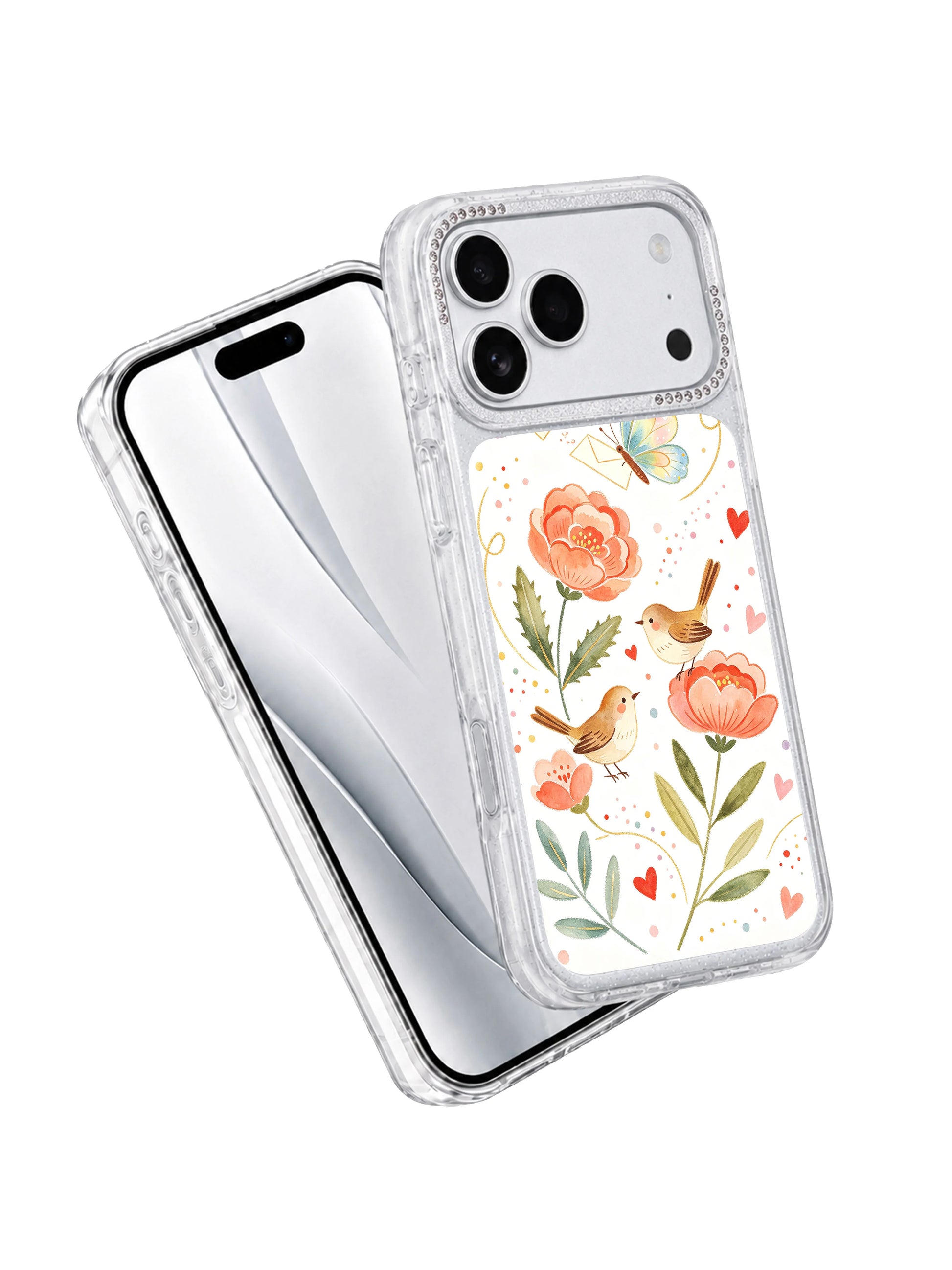 PhoneCasing shockproof drop protective iphone 17 pro Max casing with Aurelia Finch’s Butterfly Love Letter artwork, reinforced edges without sacrificing artistic style.