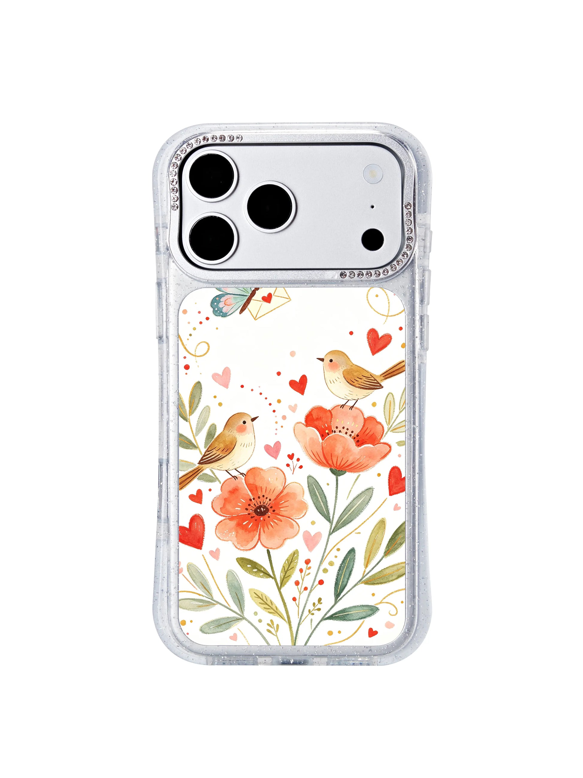 PhoneCasing California-made iphone 17 pro Max case with Aurelia Finch’s Butterfly Love Letter print, gallery-grade archival ink for long-lasting vibrant color.