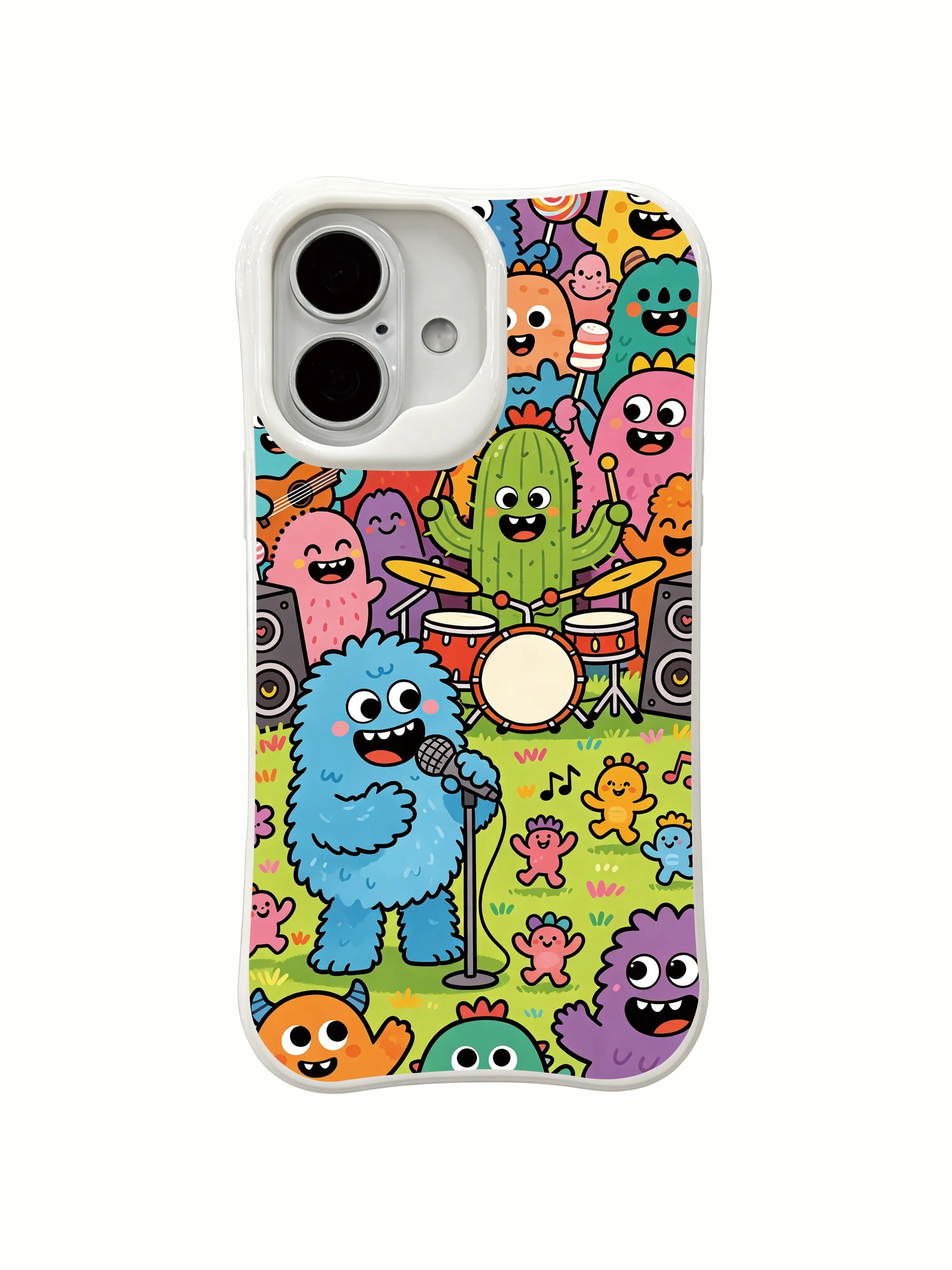 PhoneCasing California crafted iPhone 16 Plus Case, premium art case with monster concert design for fashionable users.