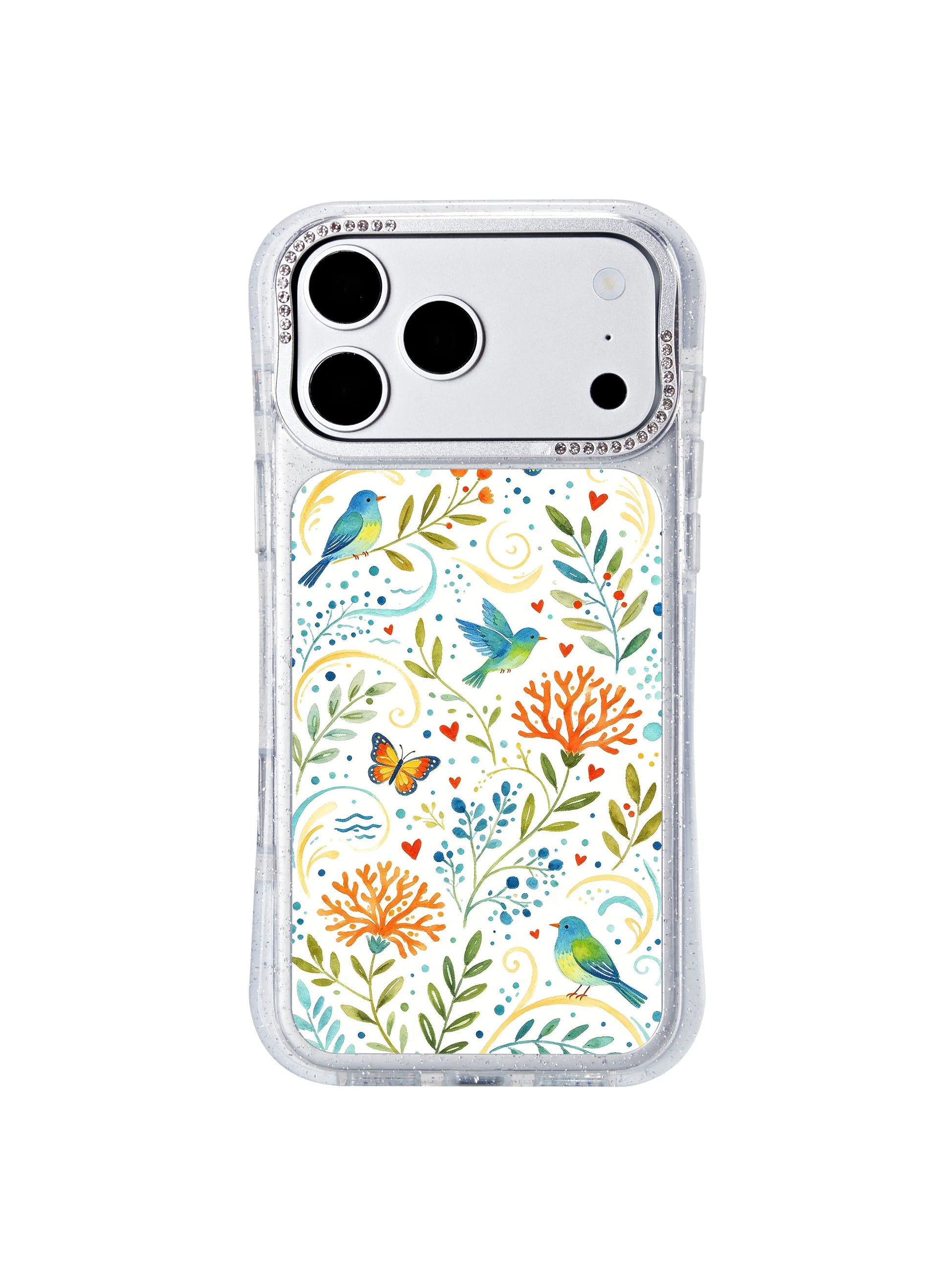 PhoneCasing serene seaside aesthetic iphone 17 pro Max casing, tranquil ocean wind dotted trails and scattered tiny heart accents, delivering peaceful free-spirited vibes for daily tech carry.