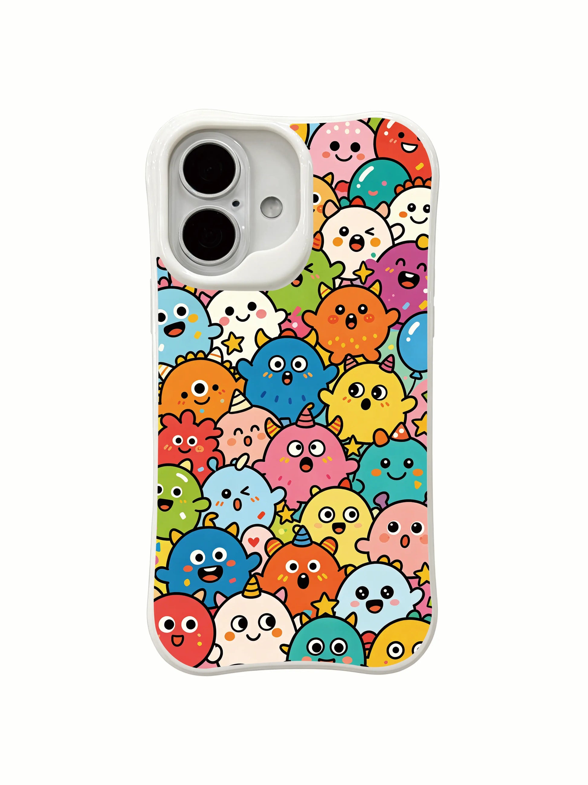 PhoneCasing candy land monster parade iPhone 16 Plus Case, wearable fine art from Milo Yun’s exclusive collection for iPhone 16 Plus.