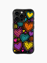 Candy Neon Heart Street Doodle görseli içeren iPhone 13 Pro Max kılıfı