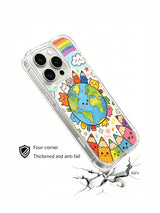 PhoneCasing iPhone 16 Pro Case with cartoon pencil and character illustration, exclusive Milo Yun design, California-crafted premium phone cover.