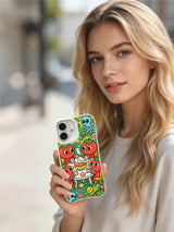 PhoneCasing cartoon space dining iPhone 16 Plus Case, wearable fine art from Milo Yun’s original fantasy collection.