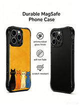 PhoneCasing iPhone 16 pro max MagSafe case with playful cats art, perfect for cat lovers who love whimsy.