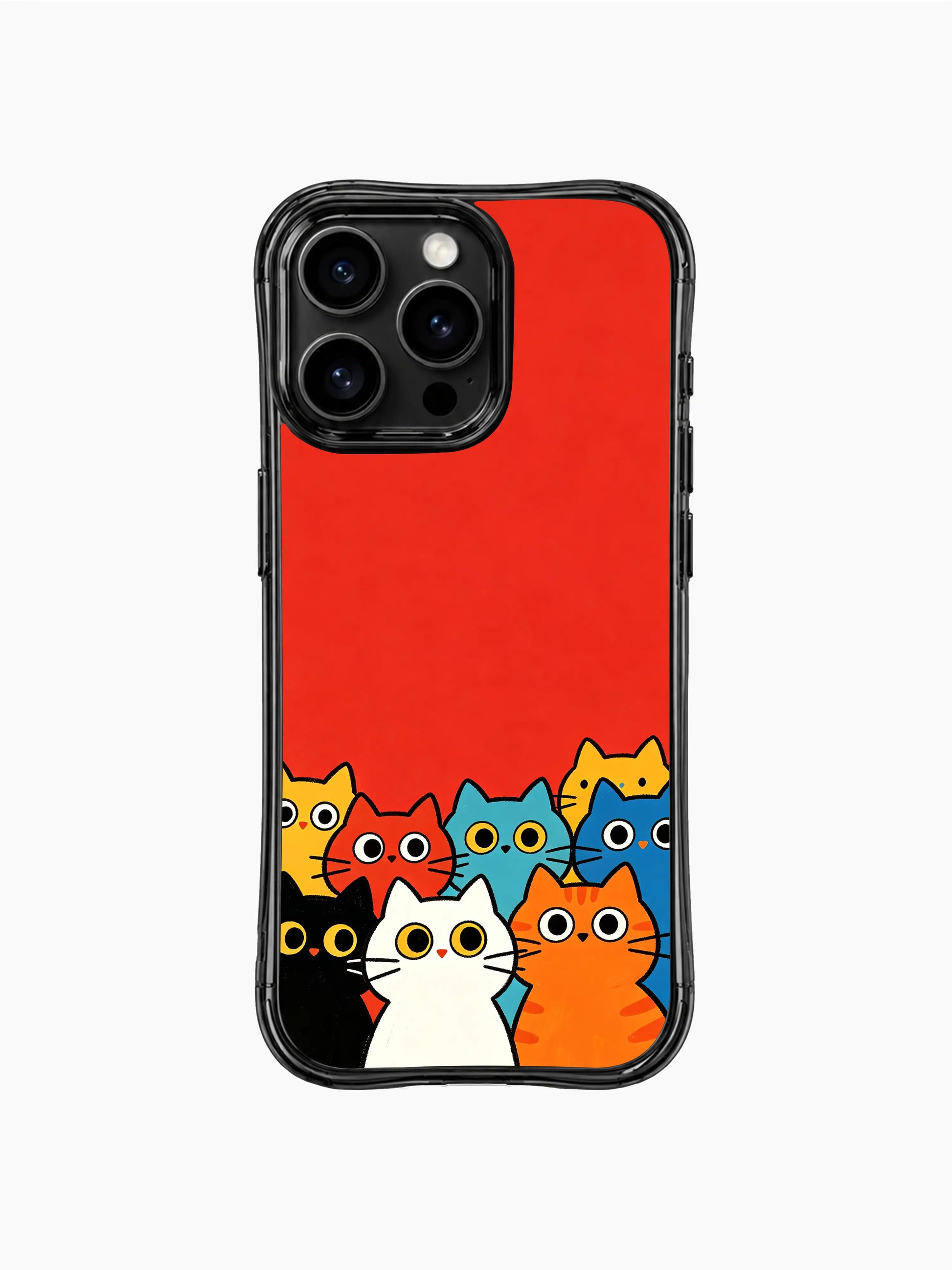 PhoneCasing iPhone 16 pro max protective case with whimsical cats, designed to brighten every day.