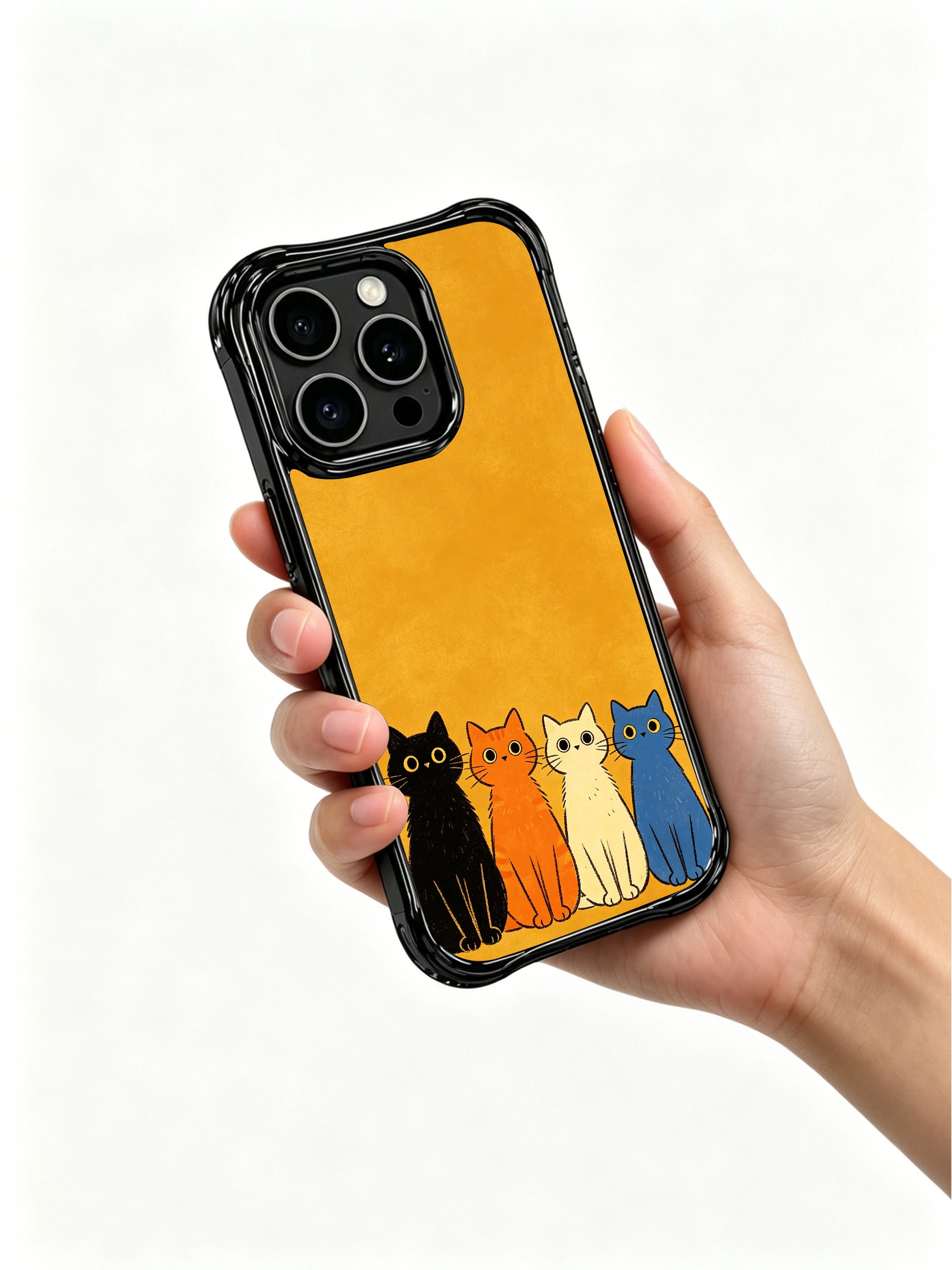 PhoneCasing iPhone 16 pro max protective case with whimsical cats, designed to make every day feel like a show.