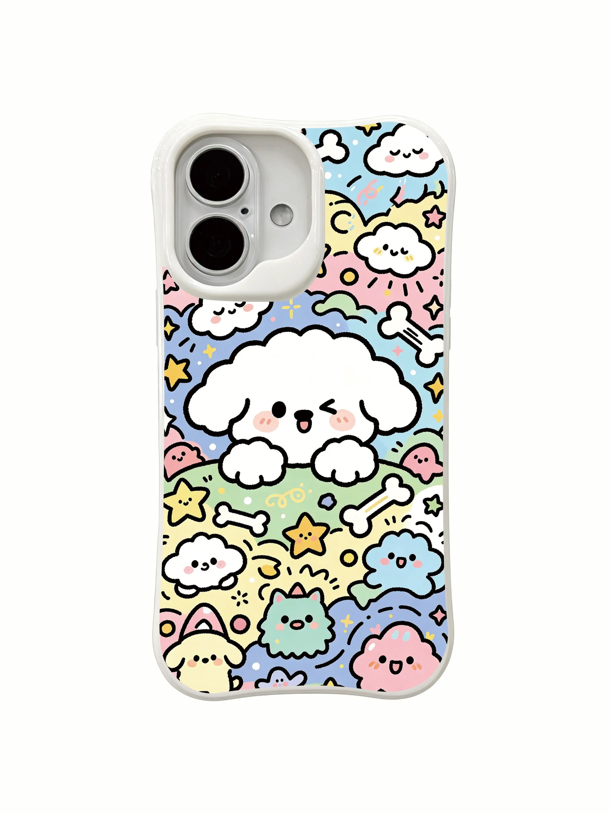PhoneCasing cloud dog night art iPhone 16 Plus Case, wearable fine art from Milo Yun’s exclusive collection for iPhone 16 Plus.