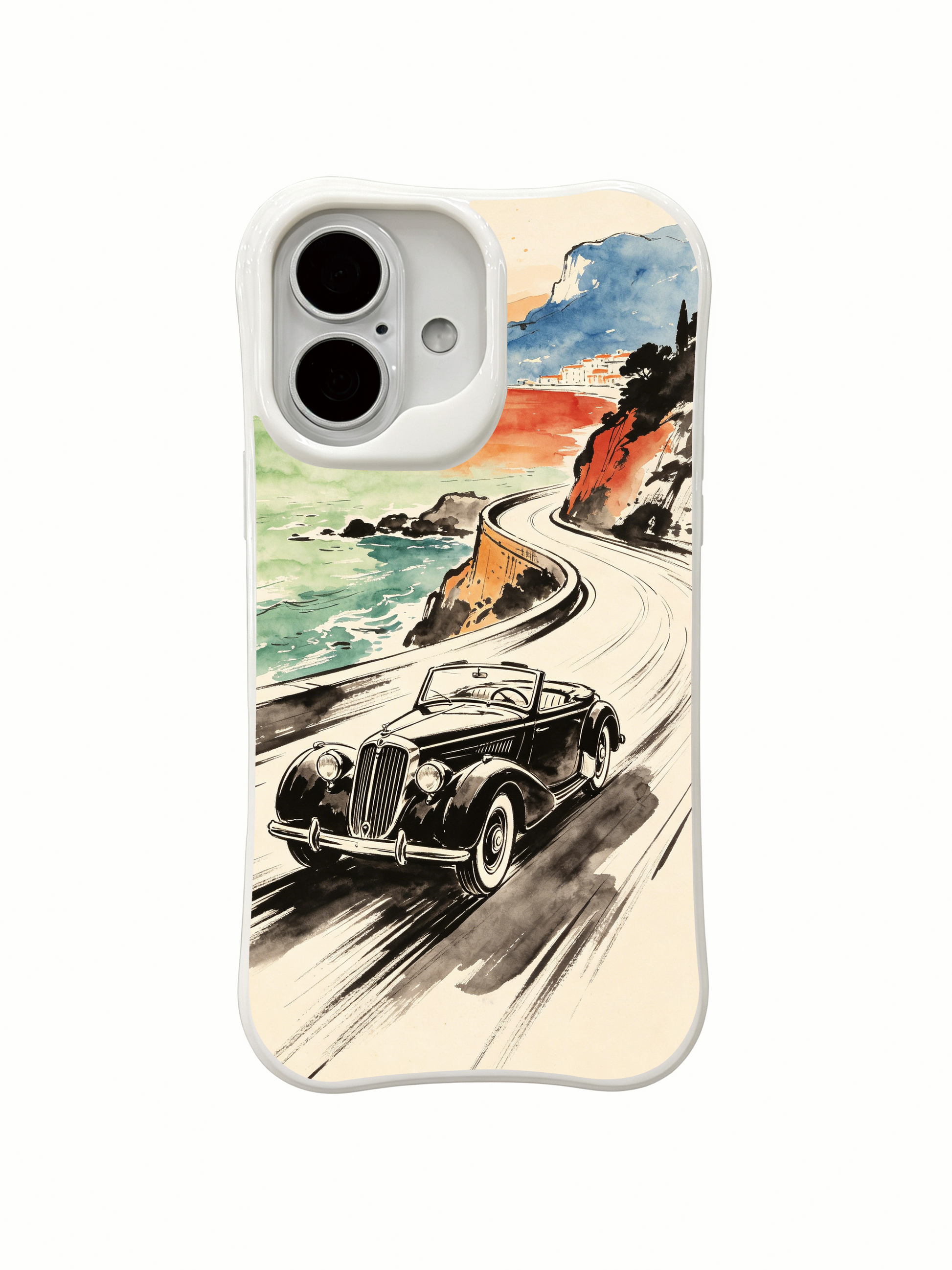 PhoneCasing coastal cruise iPhone 16 Case, wearable fine art accessory
