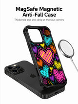 Colorful Doodle Heart Parade görseli içeren iPhone 13 Pro Max kılıfı