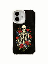 PhoneCasing floor crack anti-shock test Eternal Night Bloom iPhone 16 Case, drop-proof rugged four-edge construction, scratch-resistant long-wearing printed shell for daily heavy usage