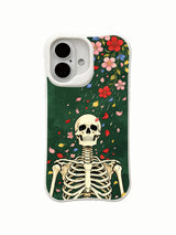 PhoneCasing floor crack anti-shock test Green Curtain Shower iPhone 16 Case, drop-proof rugged four-edge construction, scratch-resistant long-wearing printed shell for heavy daily usage