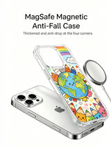 PhoneCasing iPhone 16 Pro Case with hand-drawn crayon planet art, exclusive Milo Yun design, gallery-quality print for everyday style.