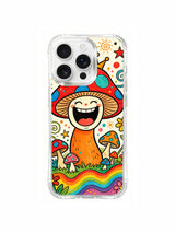 Mushroom king on cream background on an iPhone 16 Pro Max case