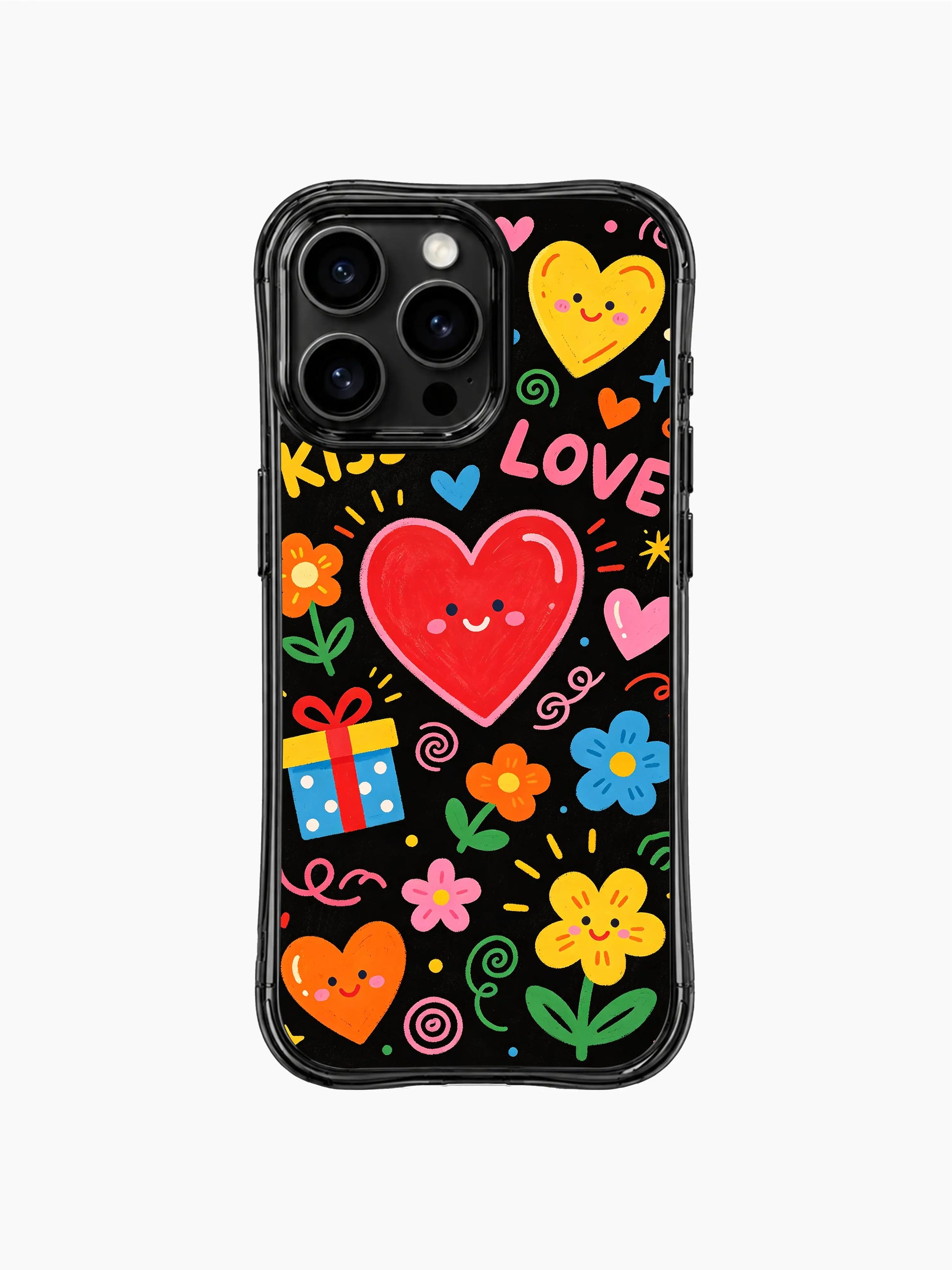 PhoneCasing iPhone 13 Pro Max casing vivid Valentine Street Party holiday doodle print, lively joyful celebration design perfect for women who love cute cartoon valentine street art.