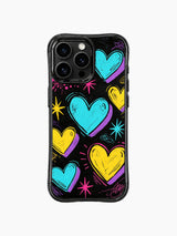 Doodle Echo pattern içeren iPhone 13 Pro Max kılıfı