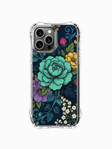 Dark teal bloom on an iPhone 13 Pro Max case