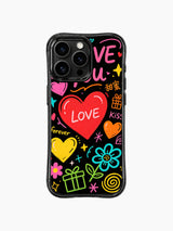Raw Affection pattern içeren iPhone 13 Pro Max kılıfı