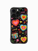 Dark Bg Vivid Rainbow Romantic Art görseli içeren iPhone 13 Pro Max kılıfı