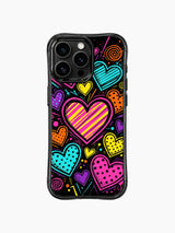 Dark Canvas Color Heart Procession görseli içeren iPhone 13 Pro Max kılıfı