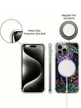 PhoneCasing iPhone 13 pro max Case with a dark floral print that evokes the feeling of love and gentle breeze.