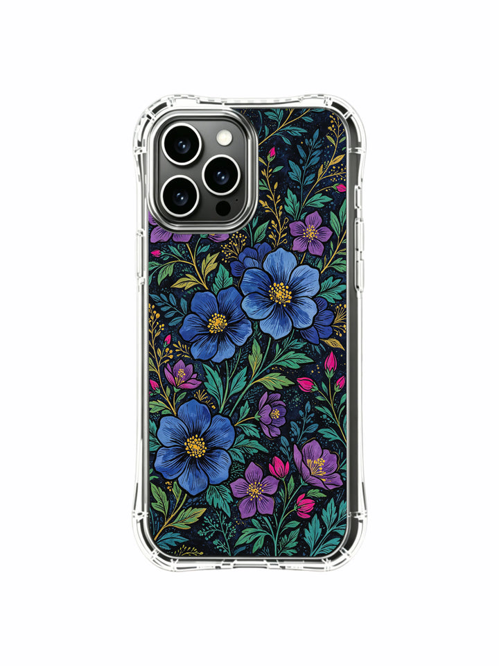 Midnight Floral Gemstone iPhone 13 Pro Max MagSafe Case - Aesthetic Gothic