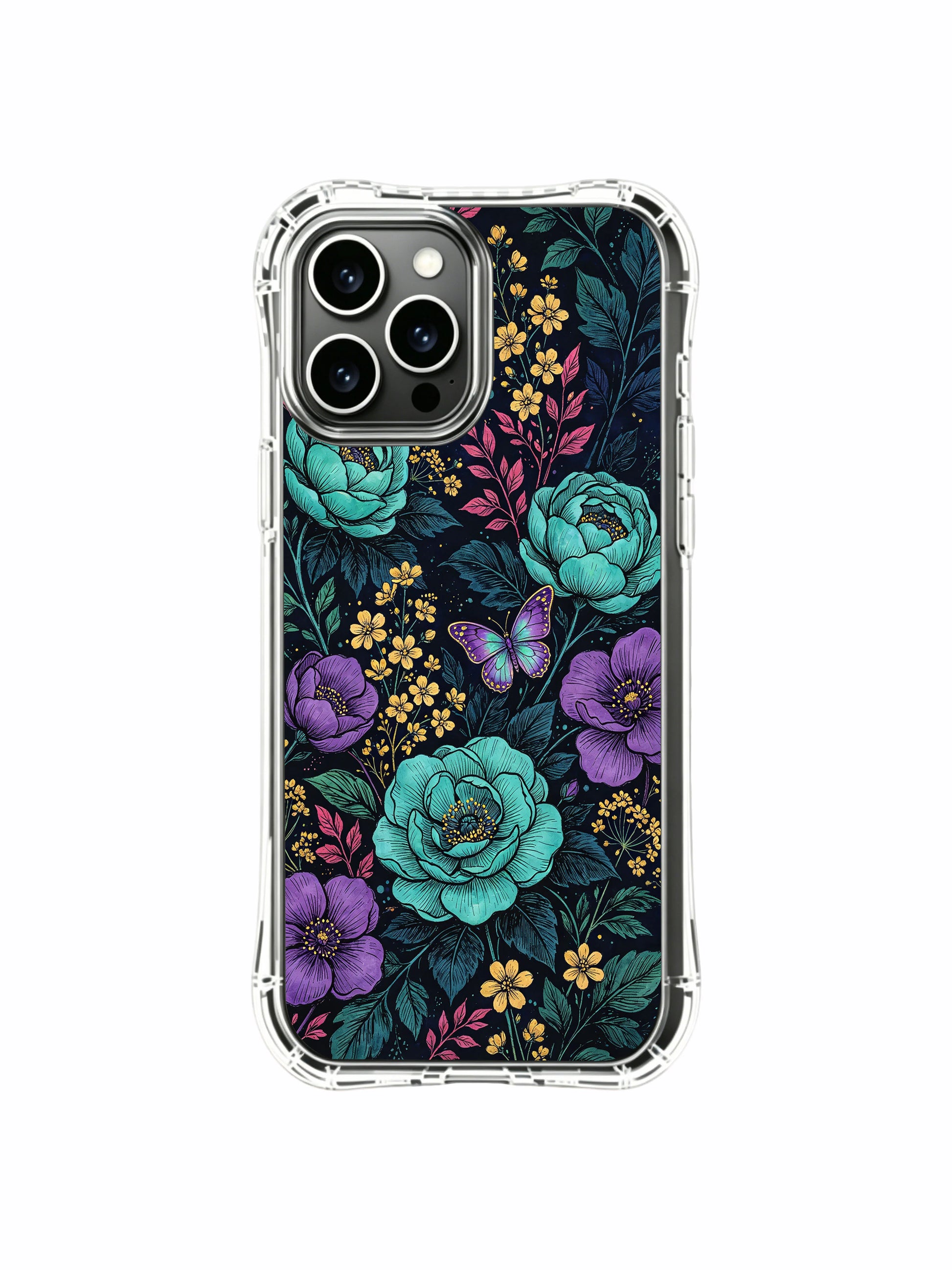 PhoneCasing iPhone 13 pro max Case with dark romantic flight, a sophisticated and timeless enchanted garden design.