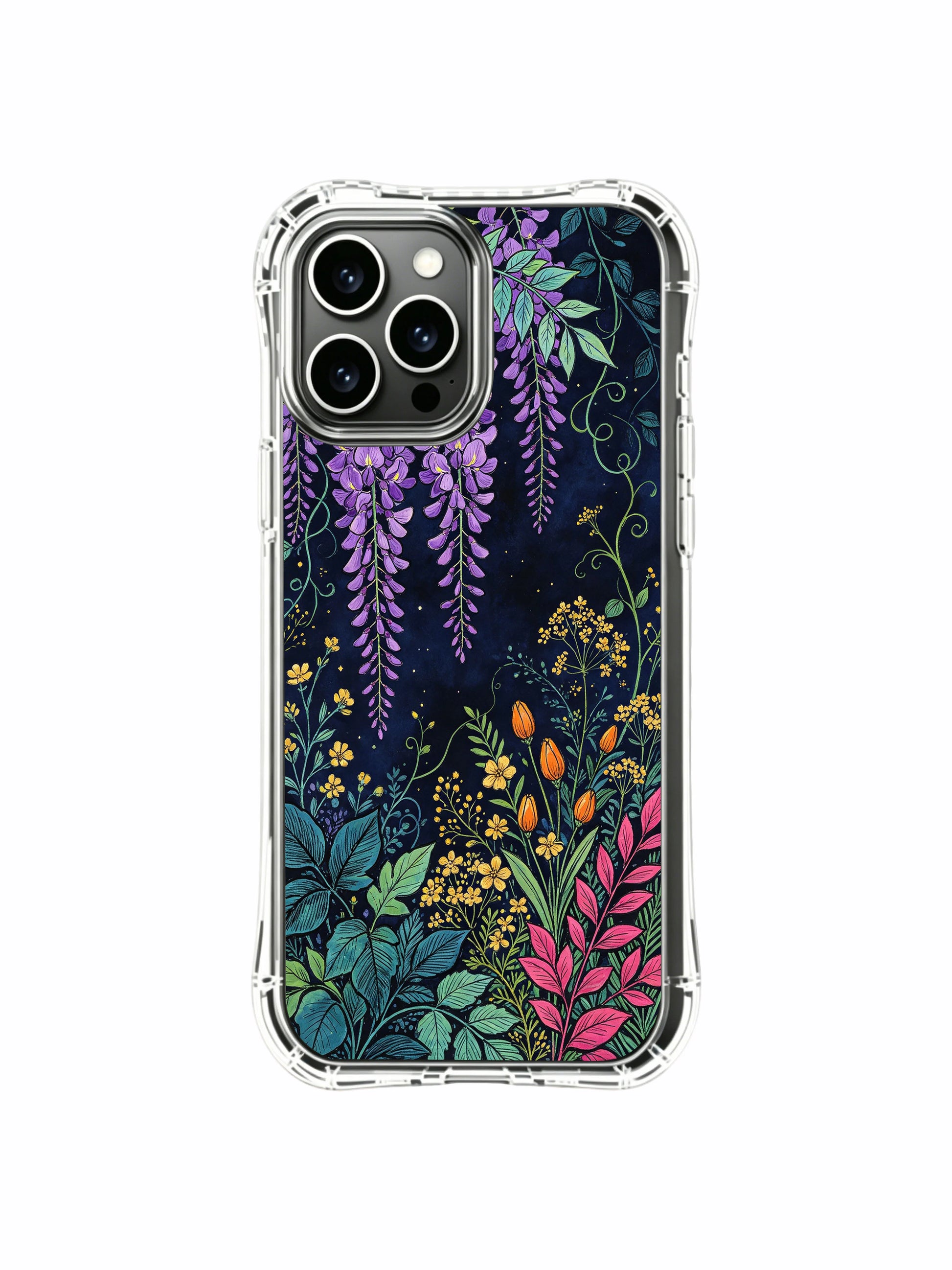 PhoneCasing iPhone 13 pro max Case with dark romantic wisteria vines, a sophisticated and timeless floral design.