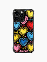 Deep Black Contrast Bright Retro Heart Radio görseli içeren iPhone 13 Pro Max kılıfı