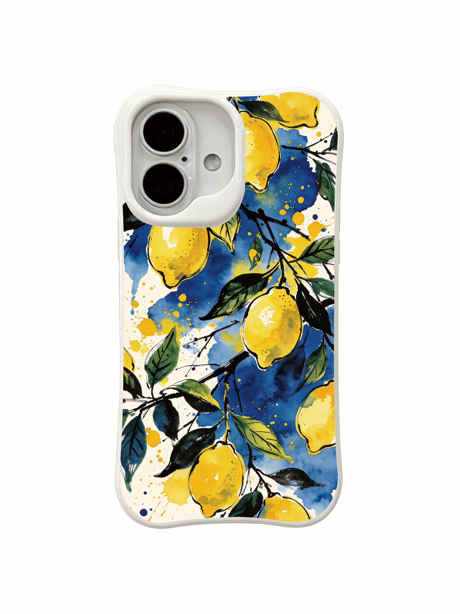 PhoneCasing deep blue lemon grove iPhone 16 Case, premium illustrated design
