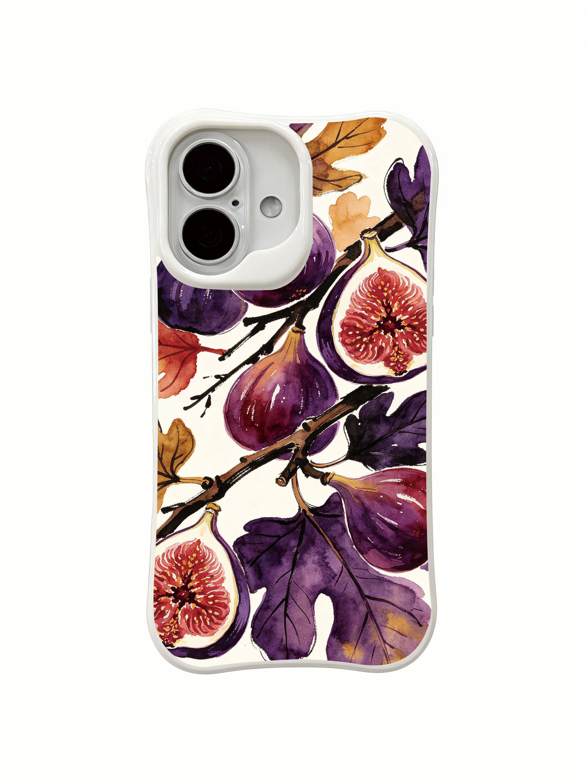 PhoneCasing deep purple fig iPhone 16 Case, premium illustrated design