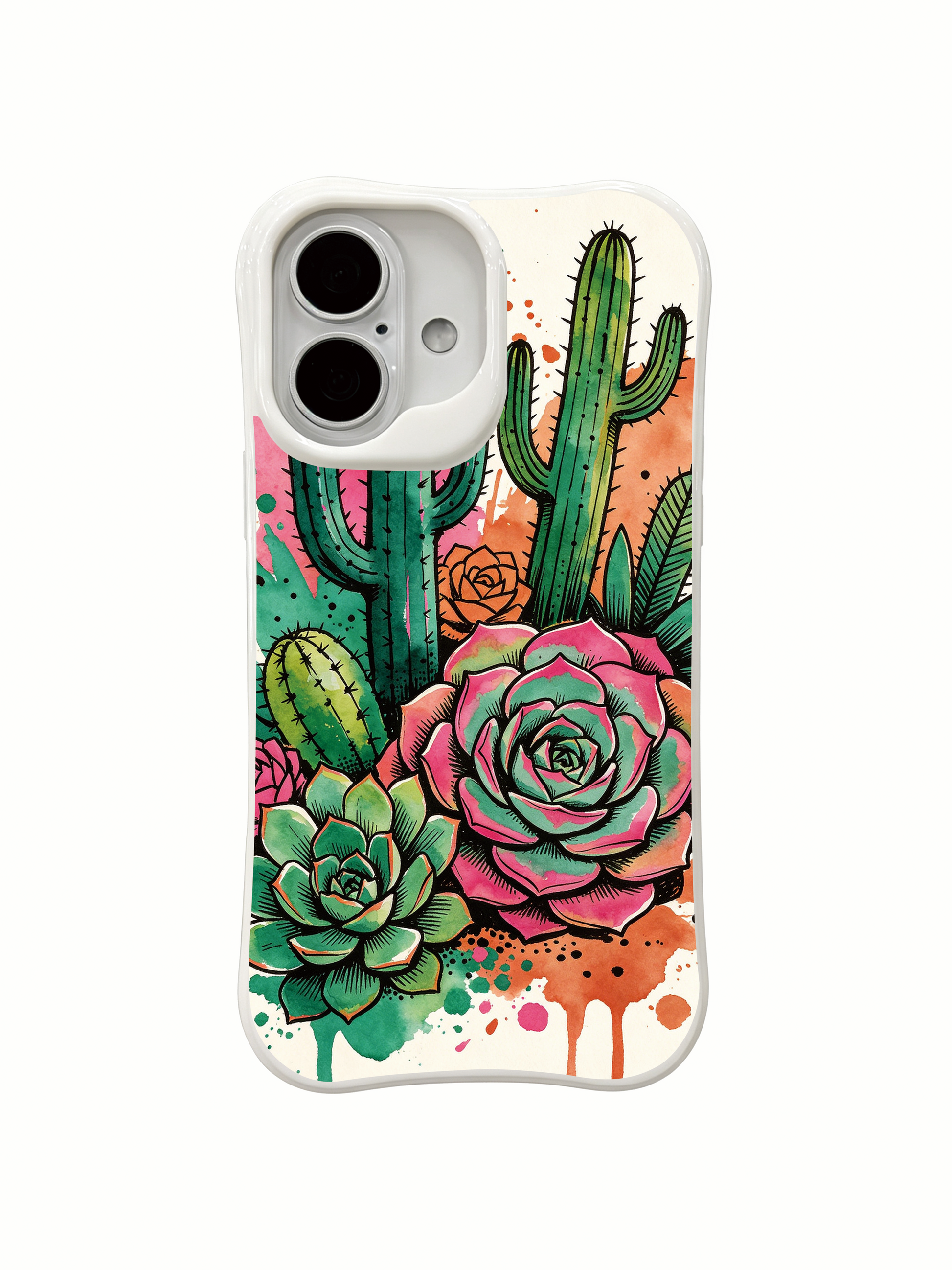 PhoneCasing desert summer cactus iPhone 16 Case, bohemian fine art print