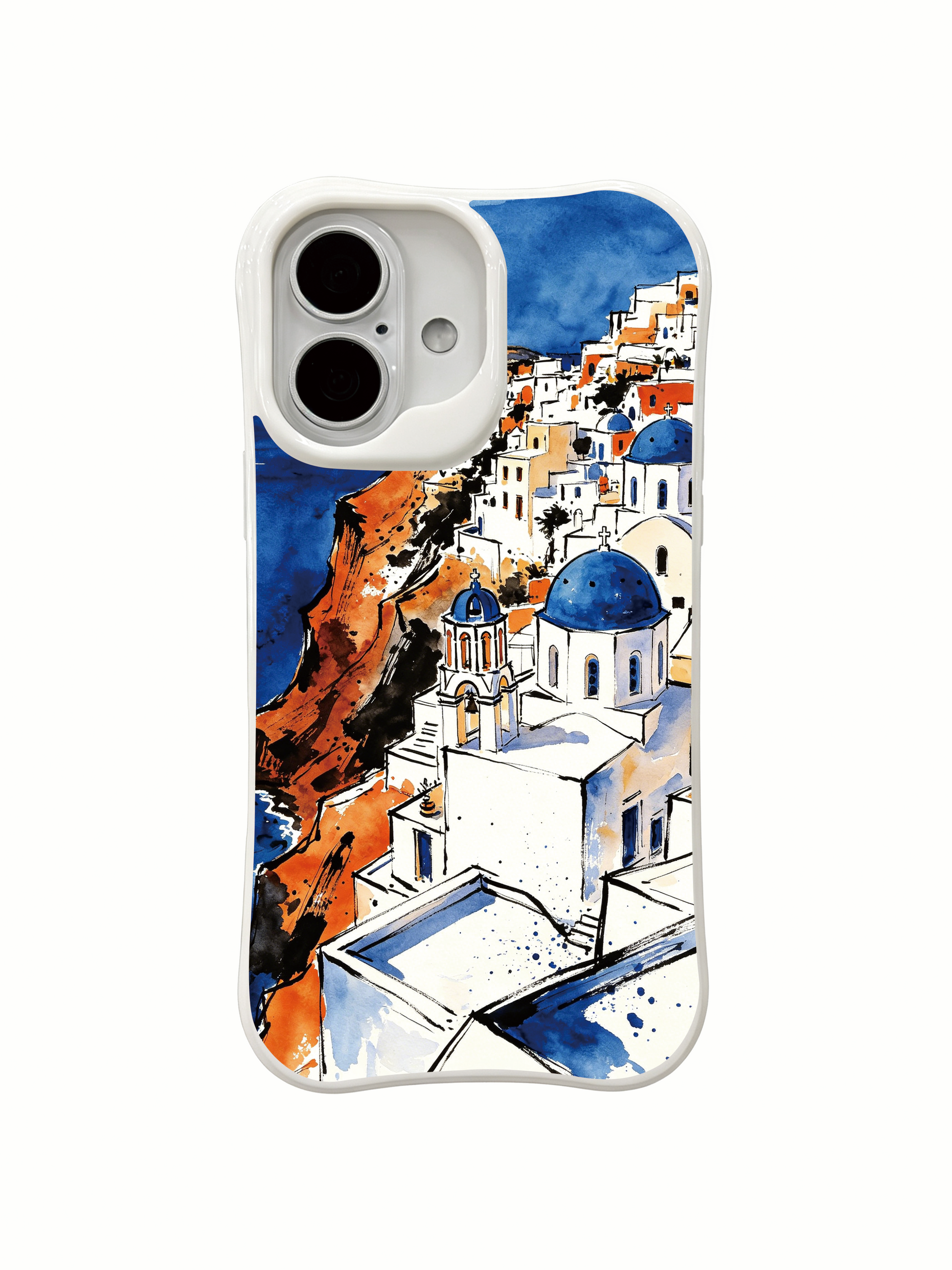 PhoneCasing dramatic color Santorini iPhone 16 Case, premium artist fine art