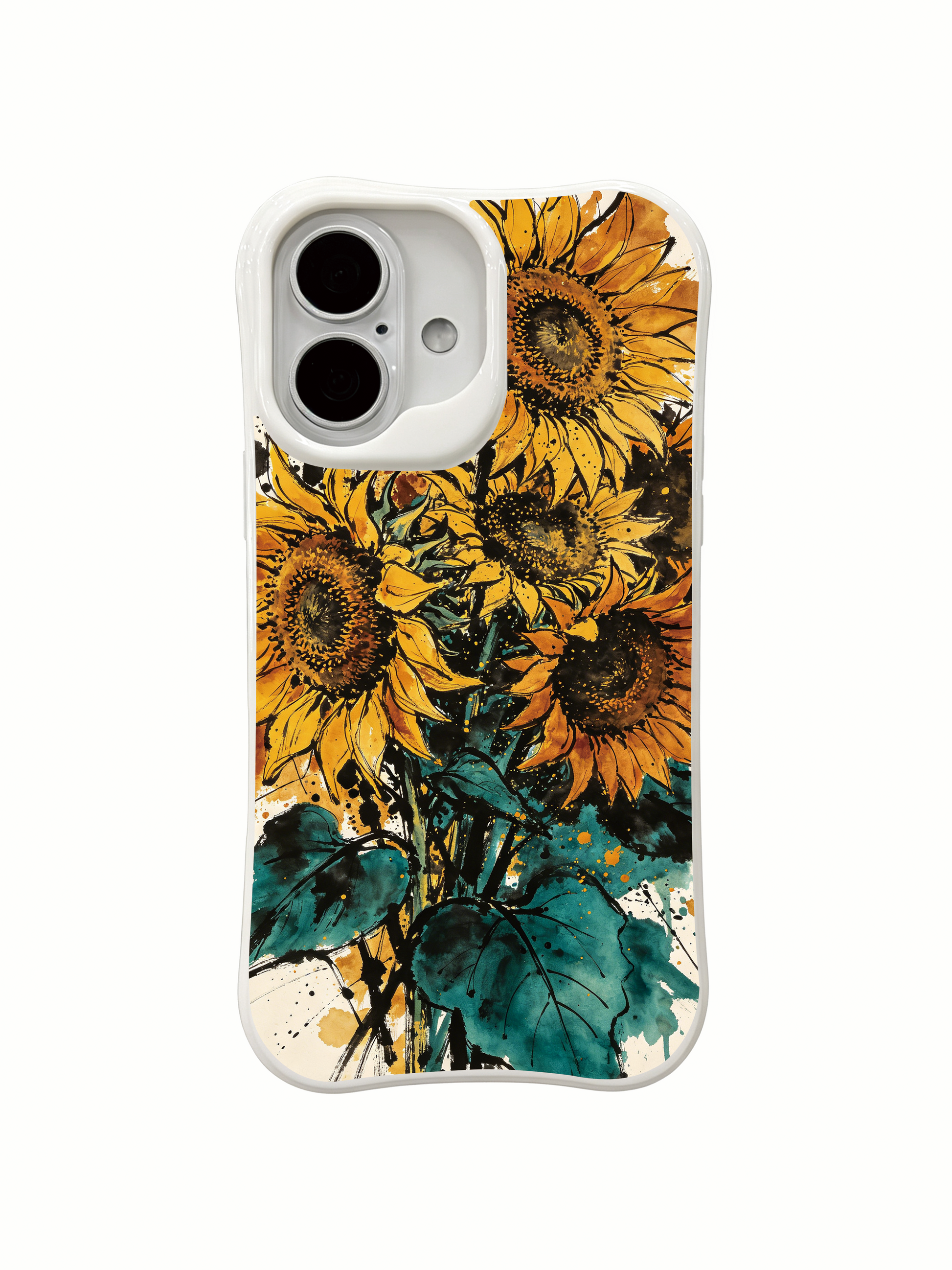 PhoneCasing dramatic color sunflower iPhone 16 Case, premium artist fine art