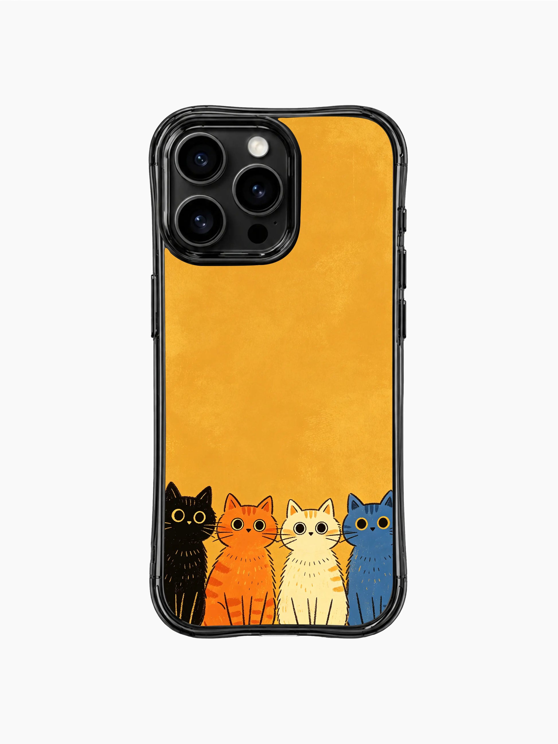 PhoneCasing iPhone 16 pro max MagSafe case with cats art, whimsical theater-inspired design by Mimi Colorfield.